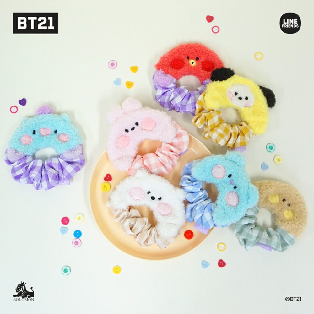 minini ヘアシュシュ HAIR CHOU CHOU かわいい キャラクター BHT_BT21_M KOYA RJ SHOOKY MANG CHIMMY TATA COOKY