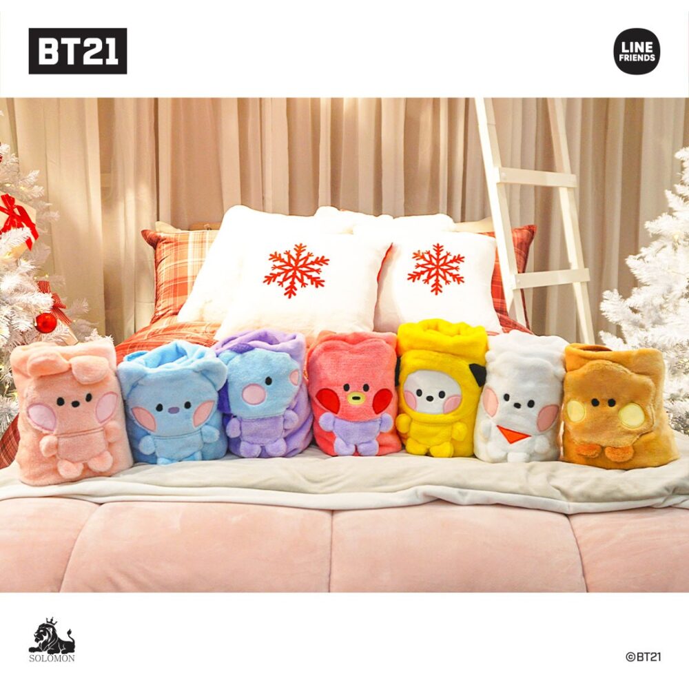 minini ぬいぐるみ ブランケット BRK_M インテリア ひざ掛け 毛布 KOYA RJ SHOOKY MANG CHIMMY TATA COOKY