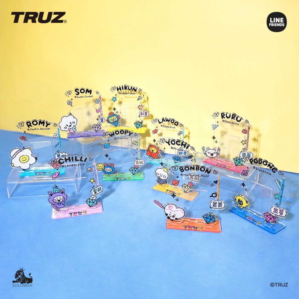 TRUZ アクリルスタンド ver.3 チリ ロミー ヨチ ボンボン ラウ ヒークン ソム ルル ウーピー ポドン 置物 写真立て