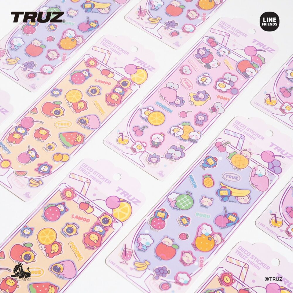 2023年 TRUZ minini デコステッカーver.2 MIXED FRUIT JUICE ver. デコシール スマホデコ シール