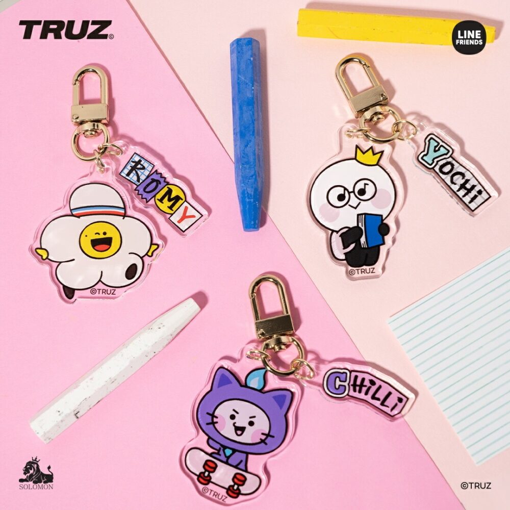 【：30%OFFセール：】 2023年 TRUZ アクリルキーリング ver.2 DECO PACK チリ ロミー ヨチ ボンボン ラウ ヒークン ソム ルル ウーピー ポドン